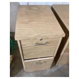 Wooden Two-Drawer Filing Cabinet