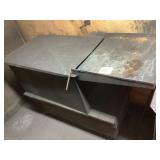 Metal Storage Chest with Hinged Lid