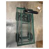 Green Steel Utility Cart with Handle