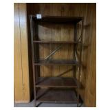 Brown Metal Shelving Unit, 71x36x18 Inches