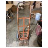 Orange Metal Hand Truck, 50-Inch High