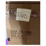 3000 Stock Tab Forms, 9.5x11 Inches