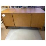 Wood Veneer Cabinet with Storage Features