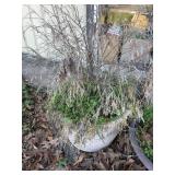 Two 25-Inch Round Planters