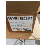 Full Box of 100 Receipt Rolls, 50 mm