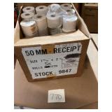 Box with Approximately 50 Receipt Rolls