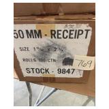Four Boxes of 50mm Receipt Rolls
