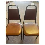 Metal Frame Chairs with Vinyl Seats