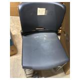 2 Gray Plastic Chairs