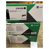 Three Lexmark 51B1000 Toner Cartridges