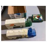 Plastic Trucks and Playing Card Set