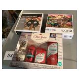 Lot: Old Spice, Puzzle, LED Light