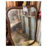 37 x 46 Antique Wooden Frame Mirror