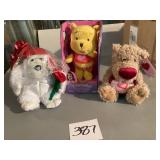 Three Plush Toys, Including Disney
