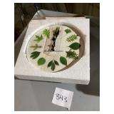 Wall Clock with Plant Leaf Design