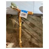 Wooden Cane with Frog Accent, 36 Inches