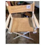 Wooden Director's Chair With Canvas Seat