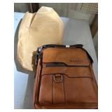 Weixier Brown Leather Shoulder Bag
