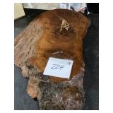 Wooden Wall Clock with Burl Finish