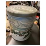 Herr's Holiday Tin with Winter Scene