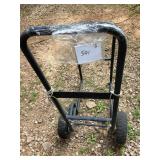 Black Metal Firewood Cart with Wheels