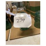 Green Glass Telegraph Insulator with Damage