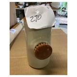 Stoneware Jug with Side Spout and Lid