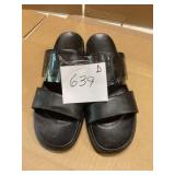 Women's Black Platform Slide Sandals