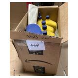 Box Lot With Oils, Cleaner, and Tools