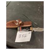 Fixed Blade Knife With Leather Sheath