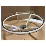 White Three-Spoke Steering Wheel