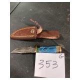 Custom Knife With Damascus Blade