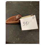 Fixed Blade Knife with Leather Sheath
