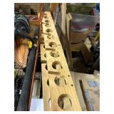 Wooden Fishing Rod Rack with Multiple Slots