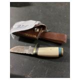 Custom Damascus Steel Knife with Sheath