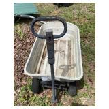 Plastic Garden Cart With Metal Handle