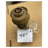 Brass and Glass Oil Lamp Base