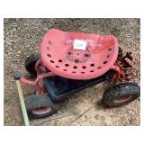 Red Garden Scooter With Tractor Seat