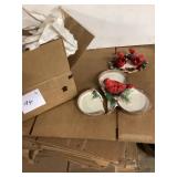 Decorative Ceramic Cardinal Dish Set