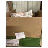 Box Lot With Office Supplies and Tablet