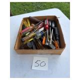 Box Lot of Assorted Handheld Screwdrivers