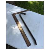 Metal Square and Crowbar Tools