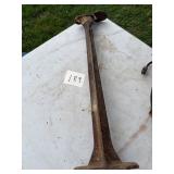 Rustic Iron Tool with Flared Ends