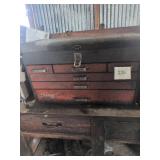 Vintage Metal Toolbox With Drawers