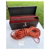 Metal Toolbox With Extension Cord