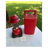 Coleman Red Lantern with Carrying Case