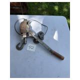 Metal Hand Winch with Hook and Cable