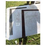 Two Metal Carpenter's Squares