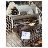 Metal Box With Drill Bits and Tools