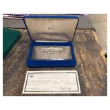 2001 $2 Certificate in .999 Pure Silver